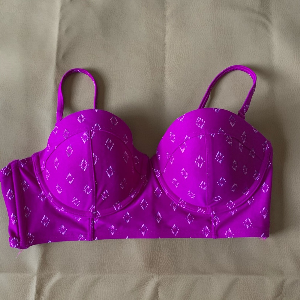 Old Navy Magenta Demi Cup Bikini Top